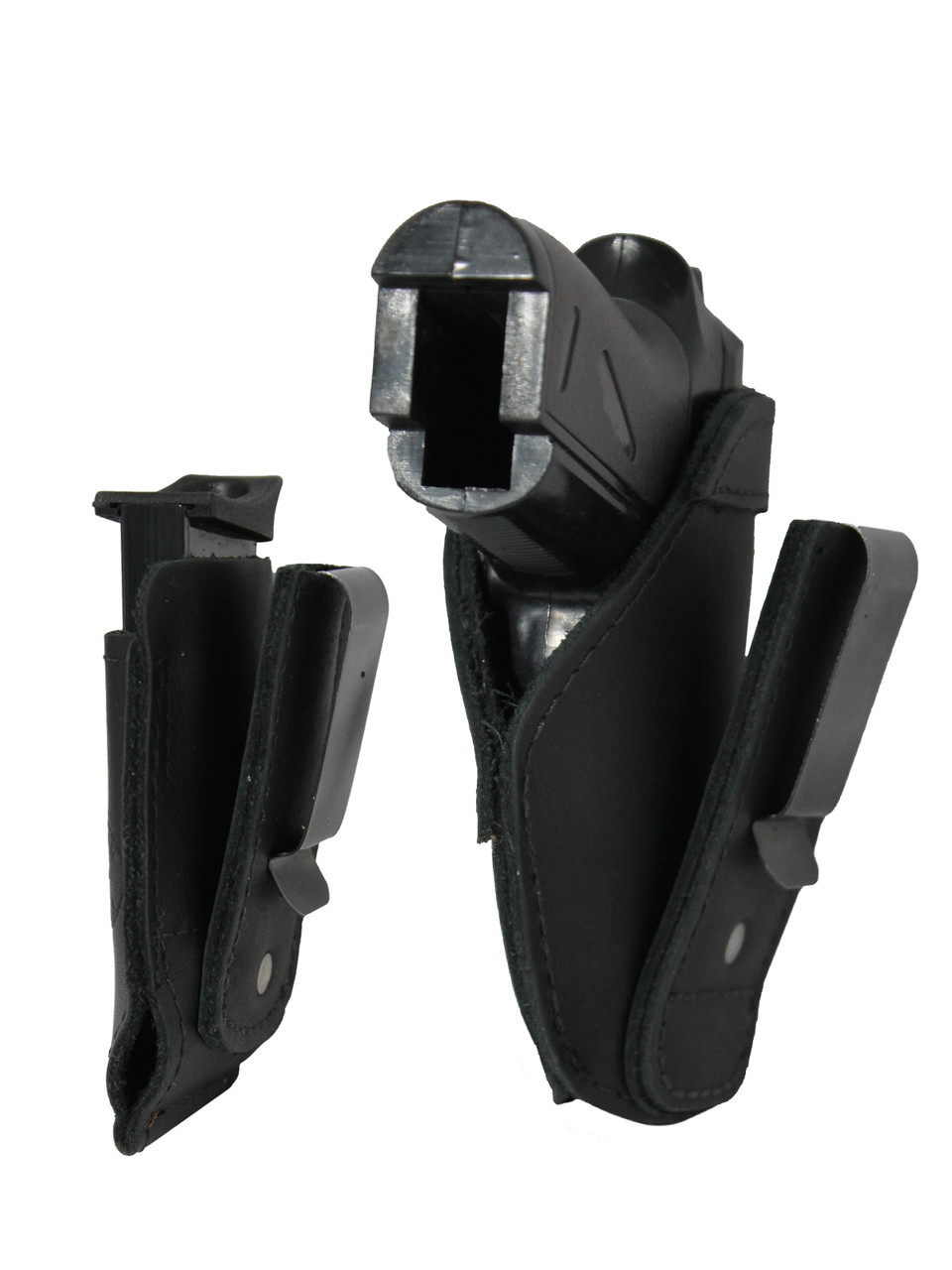 Black Leather Tuckable Holster + Magazine Pouch for Mini/Pocket 22 25
