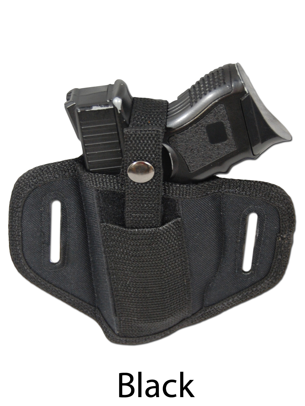 6 Position Ambidextrous Pancake Holster + Double Magazine Pouch for