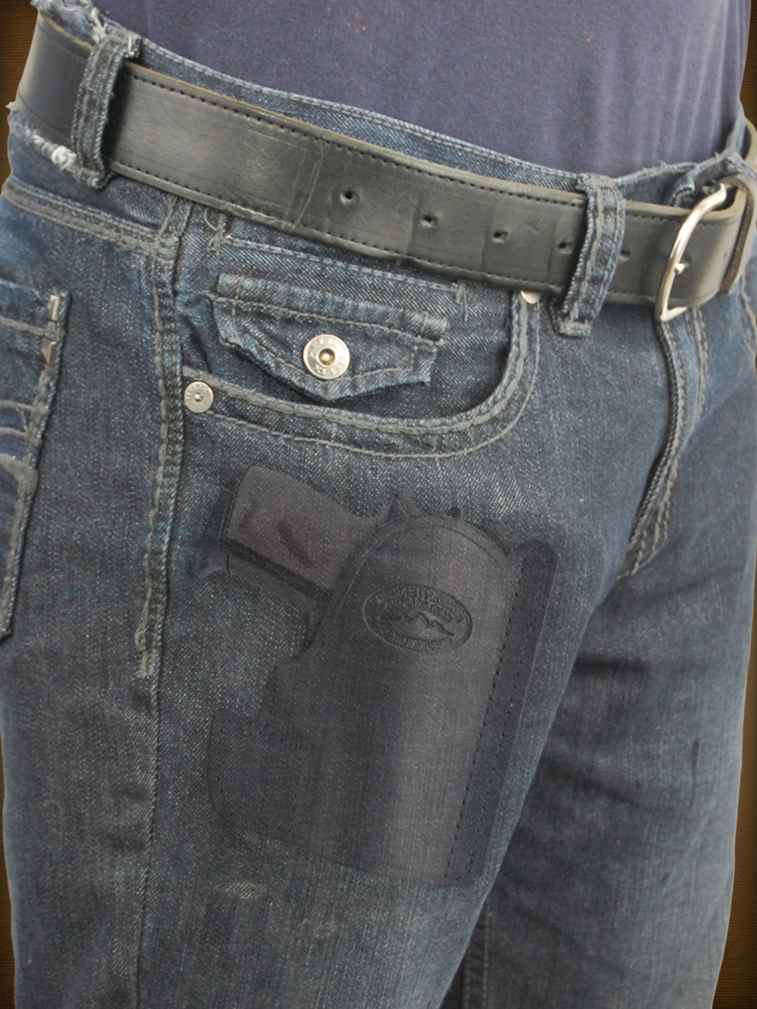 Black Label Front Pocket Holster B-7B — MTR Custom Leather