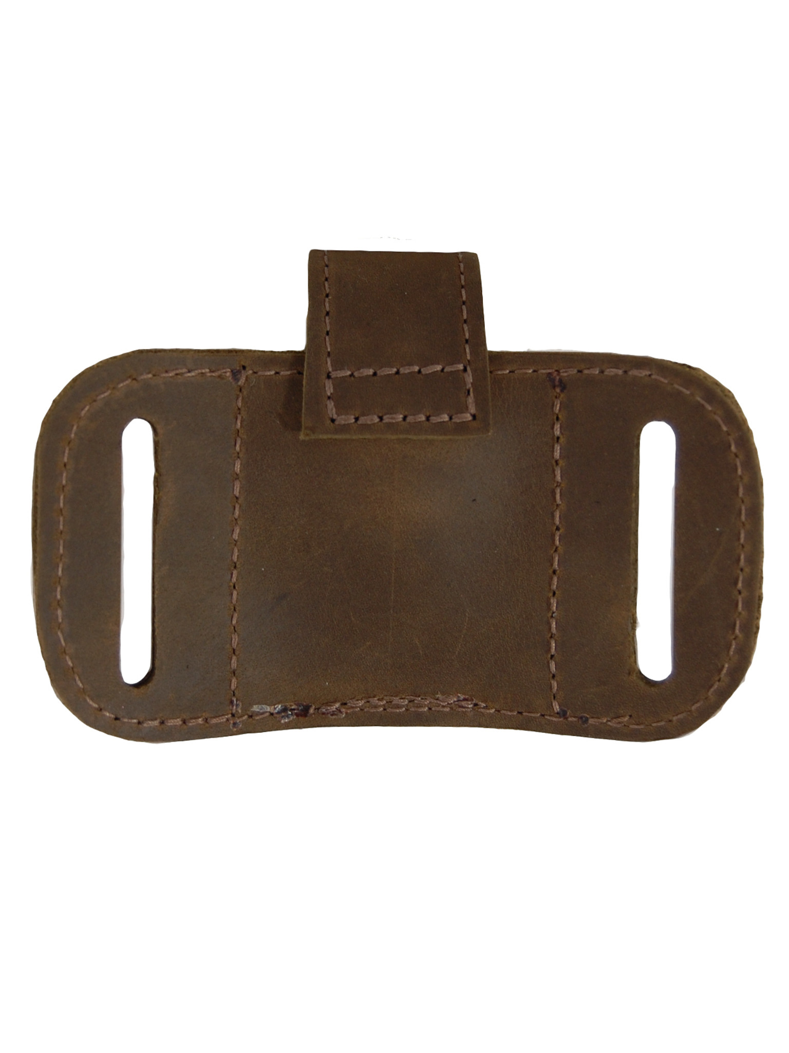 Barsony Brown Leather Revolver Speed Loader Pouch for 5-6 Shot .38