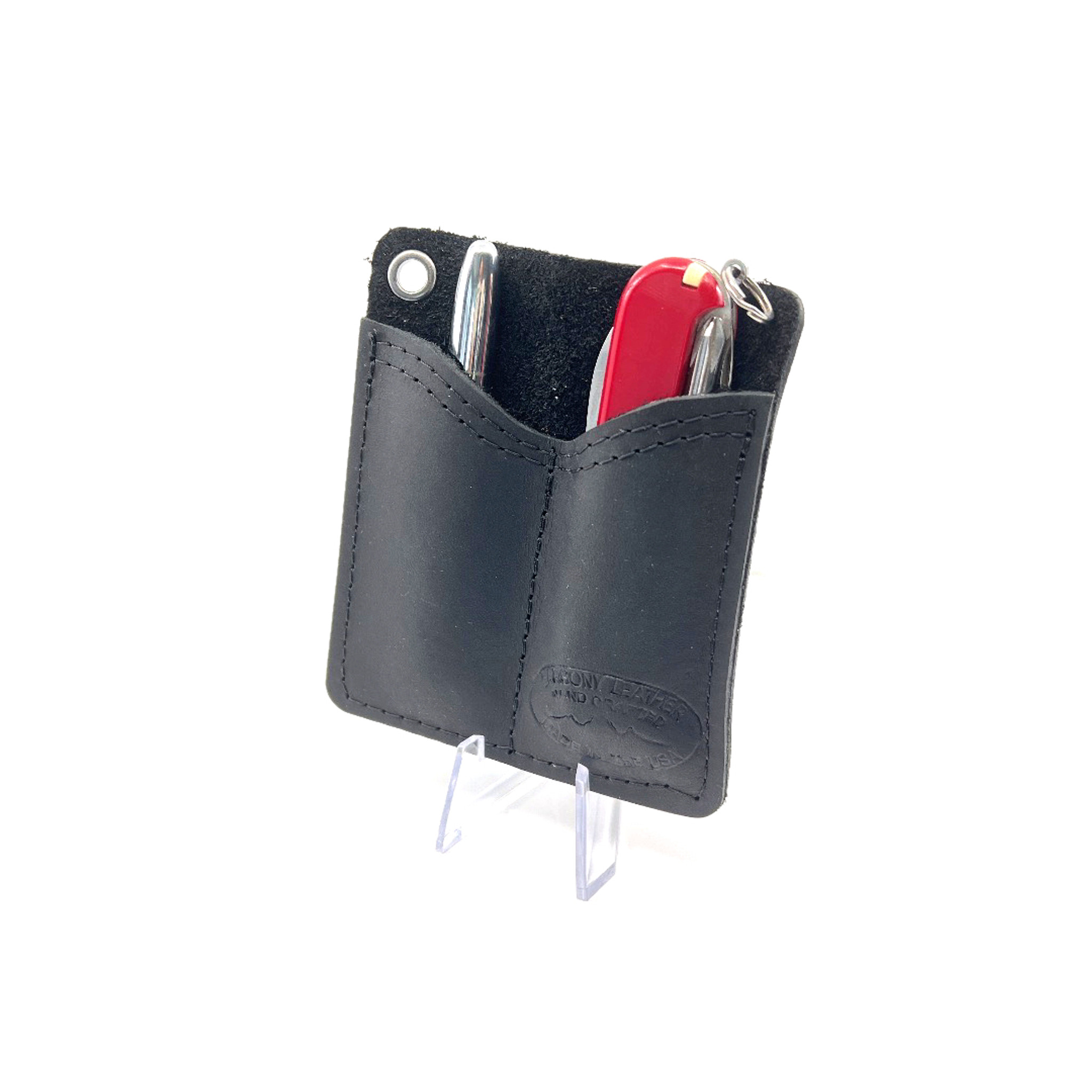 Black Leather Pocket Organizer - Barsony Holsters