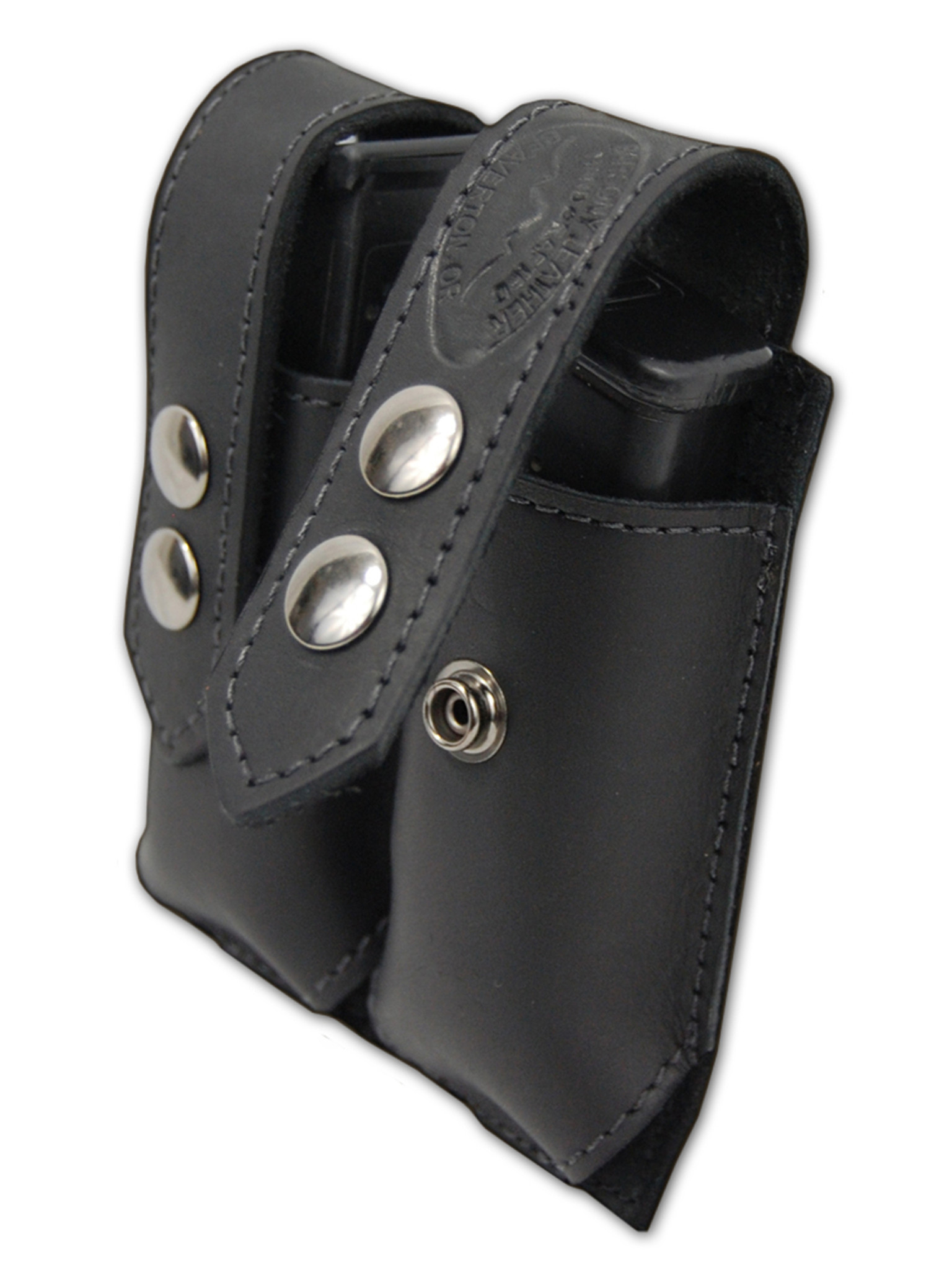 Boston Leather Company Double-Stack .45 ACP Double Magazine Pouch Leather  Black 5602-1 [FC-192375127090] - Cheaper Than Dirt