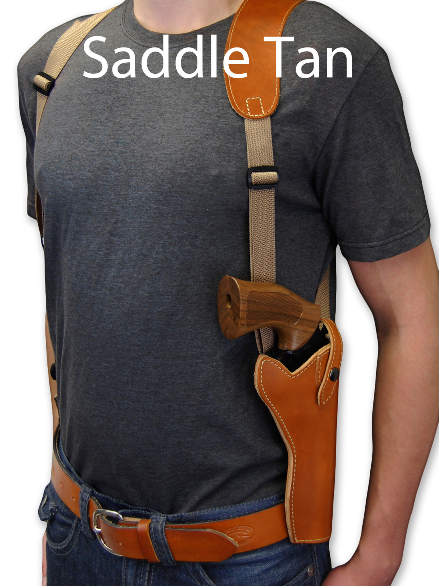 Leather Vertical Shoulder Holster for 6 Revolvers Leather Vertical Shoulder Holster for 6 Revolvers