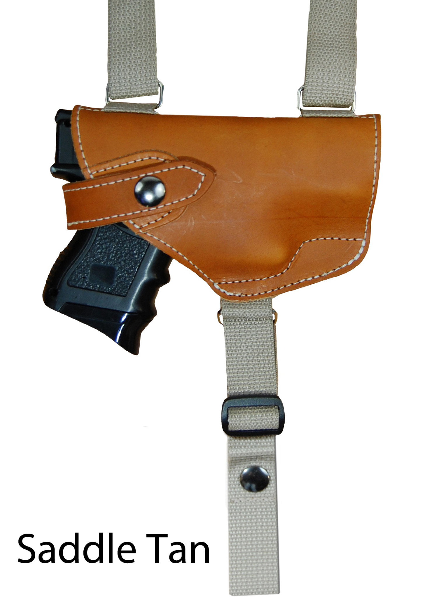 EAA Compact 9mm 40 45 NEW Barsony Horizontal Brown Leather Shoulder Holster CZ 