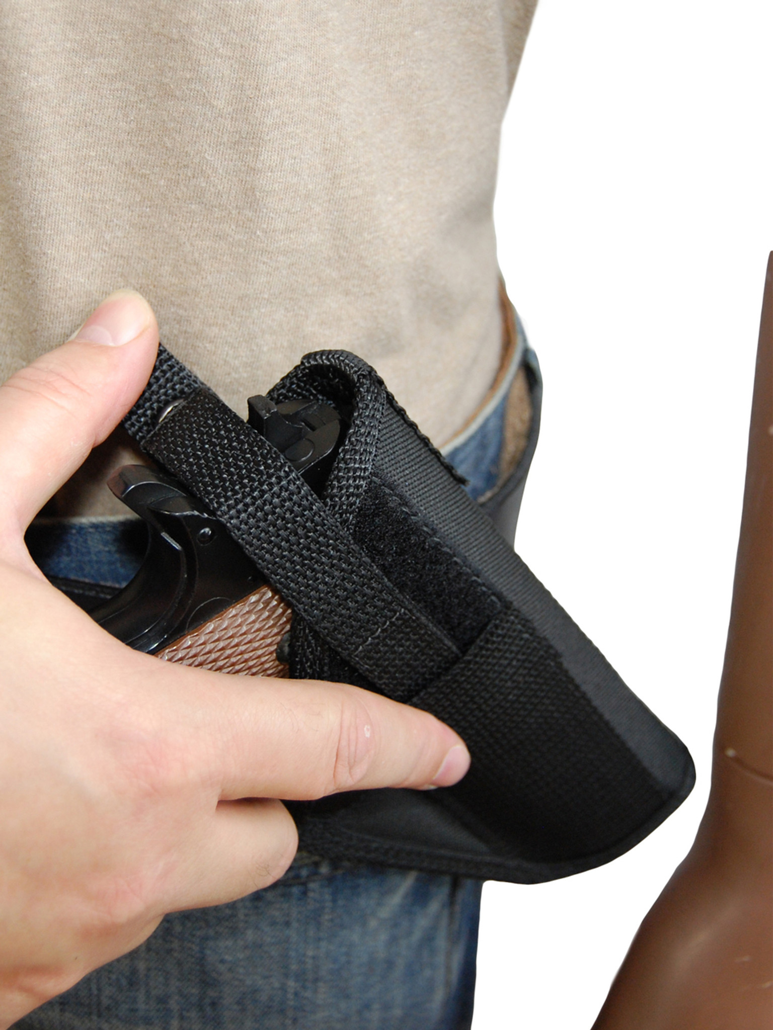 Cross Draw Holster for Compact, Sub-Compact 9mm 40 45 Pistols - Barsony
