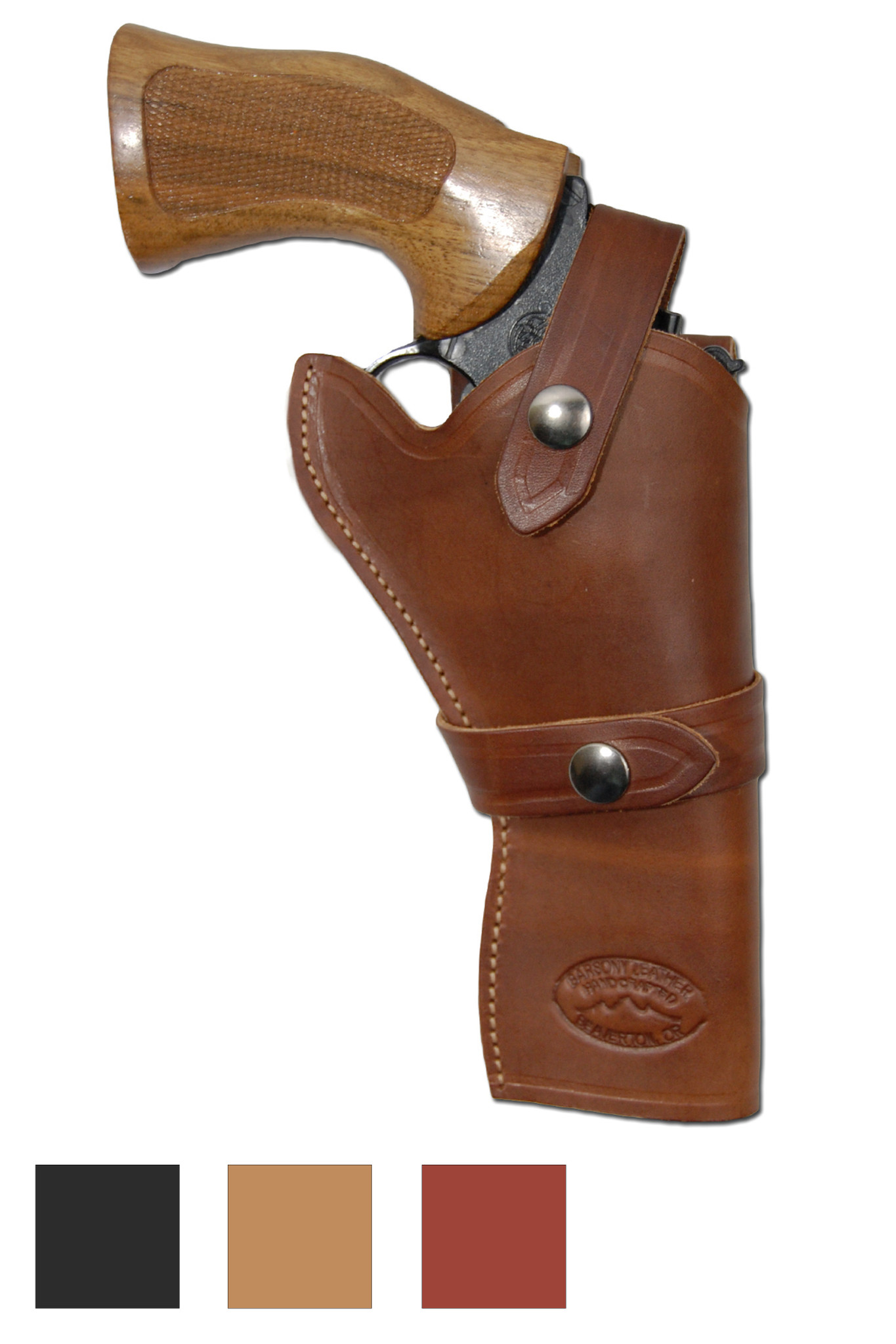 Leather Western Holster for 4 Revolvers - Barsony Holsters