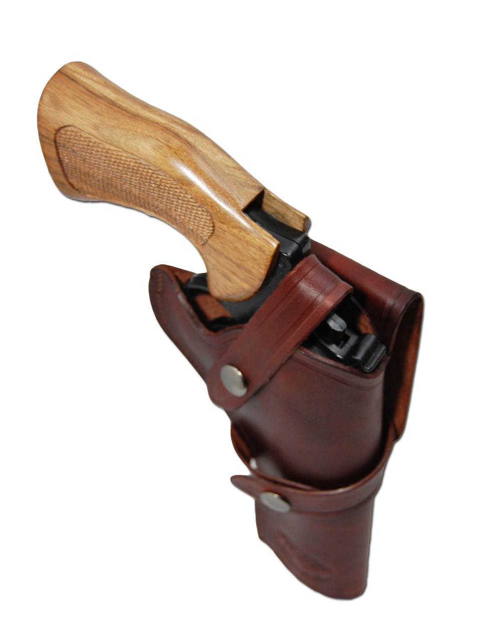 Leather Western Holster for 4" Revolvers Barsony Holsters