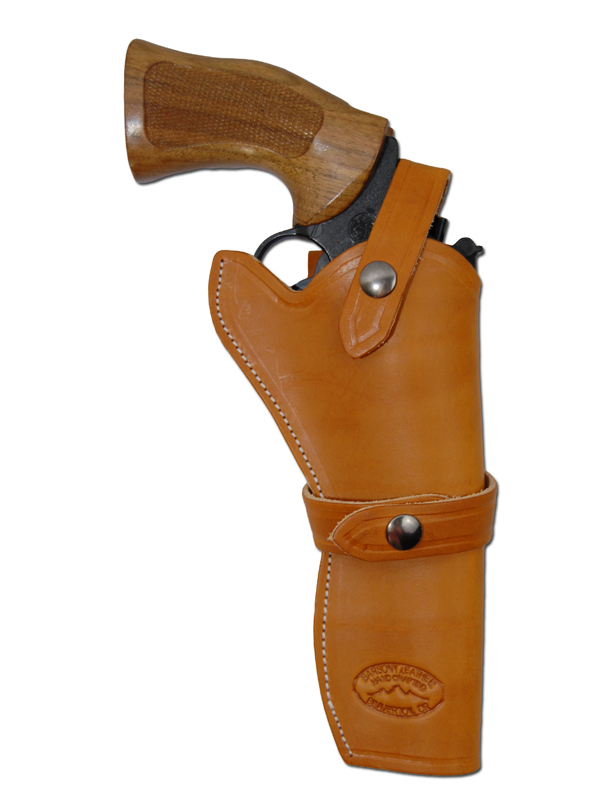 Leather Western Holster for 6" Revolvers Barsony Holsters