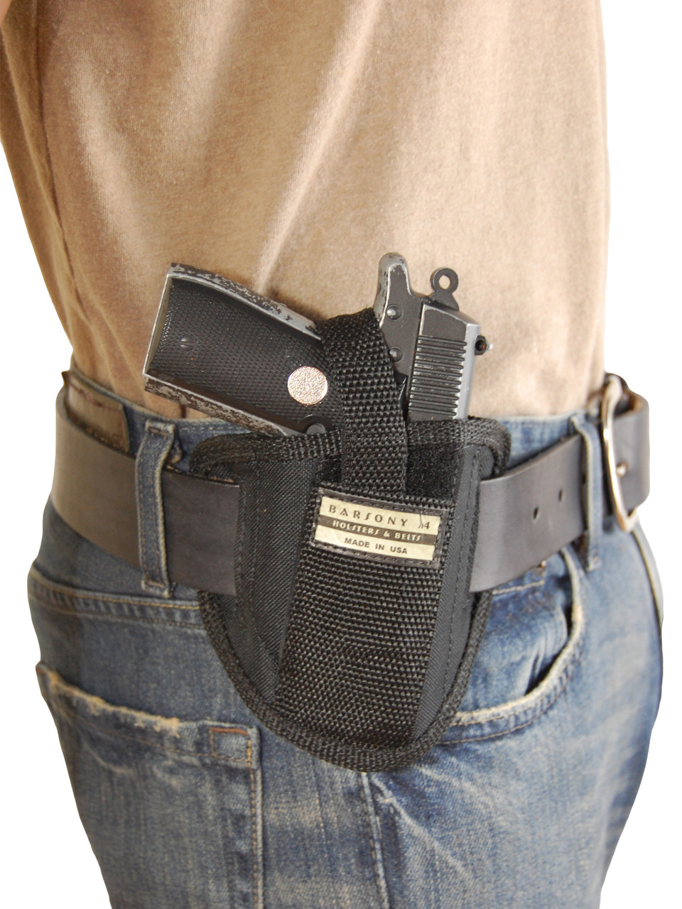 6 Position Ambidextrous Pancake Holster 380, Ultra Compact 9mm 40 45 Pistols Barsony Holsters