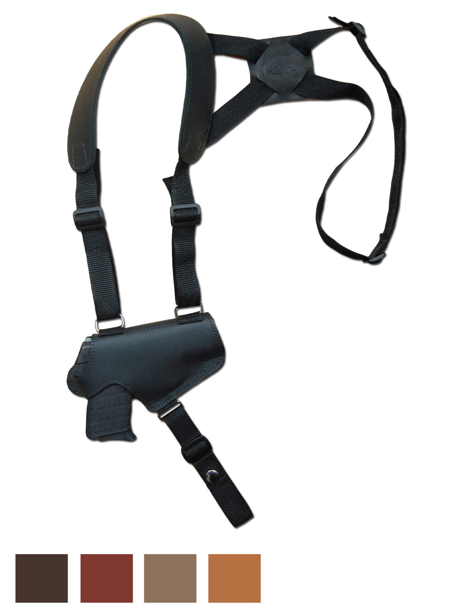 Leather Horizontal Shoulder Holster for 2 Snub Nose Revolvers - Barsony  Holsters