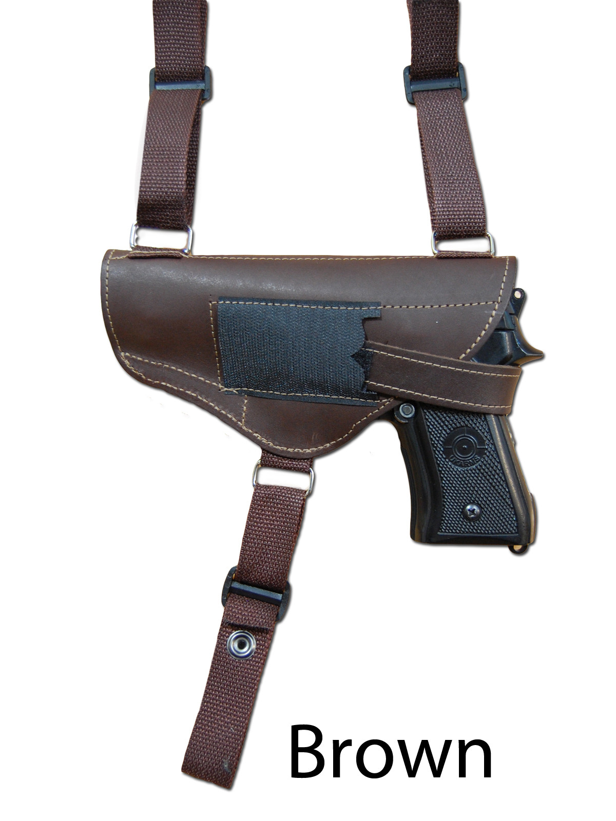 Leather 2 Gun Shoulder Holster for 9mm 40 45 Pistols Barsony Holsters