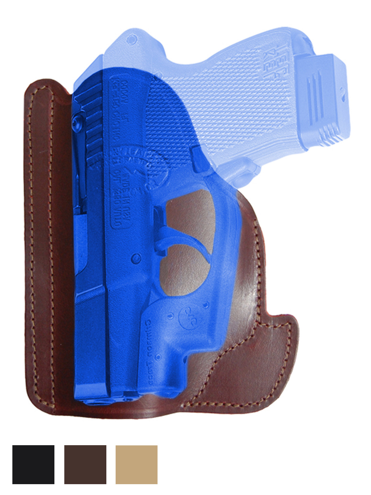 Leather Ambidextrous Pocket Holster for Mini/Pocket .22 .25 .380 .32