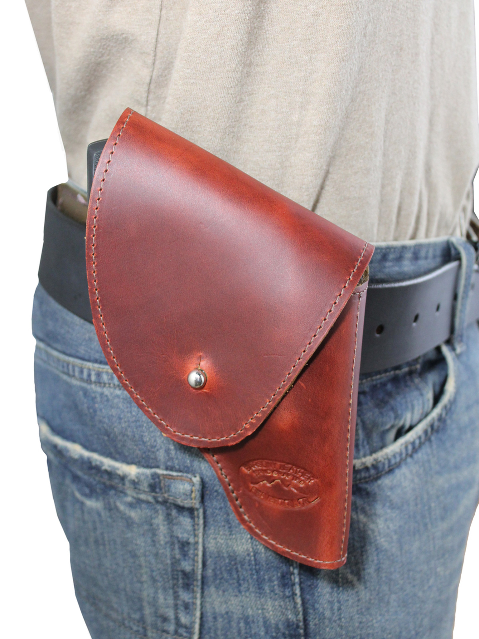 Burgundy Leather Flap Holster for Snub Nose 2