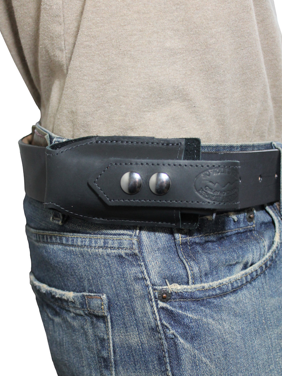 Black Leather Horizontal Single Magazine Pouch Barsony Holsters