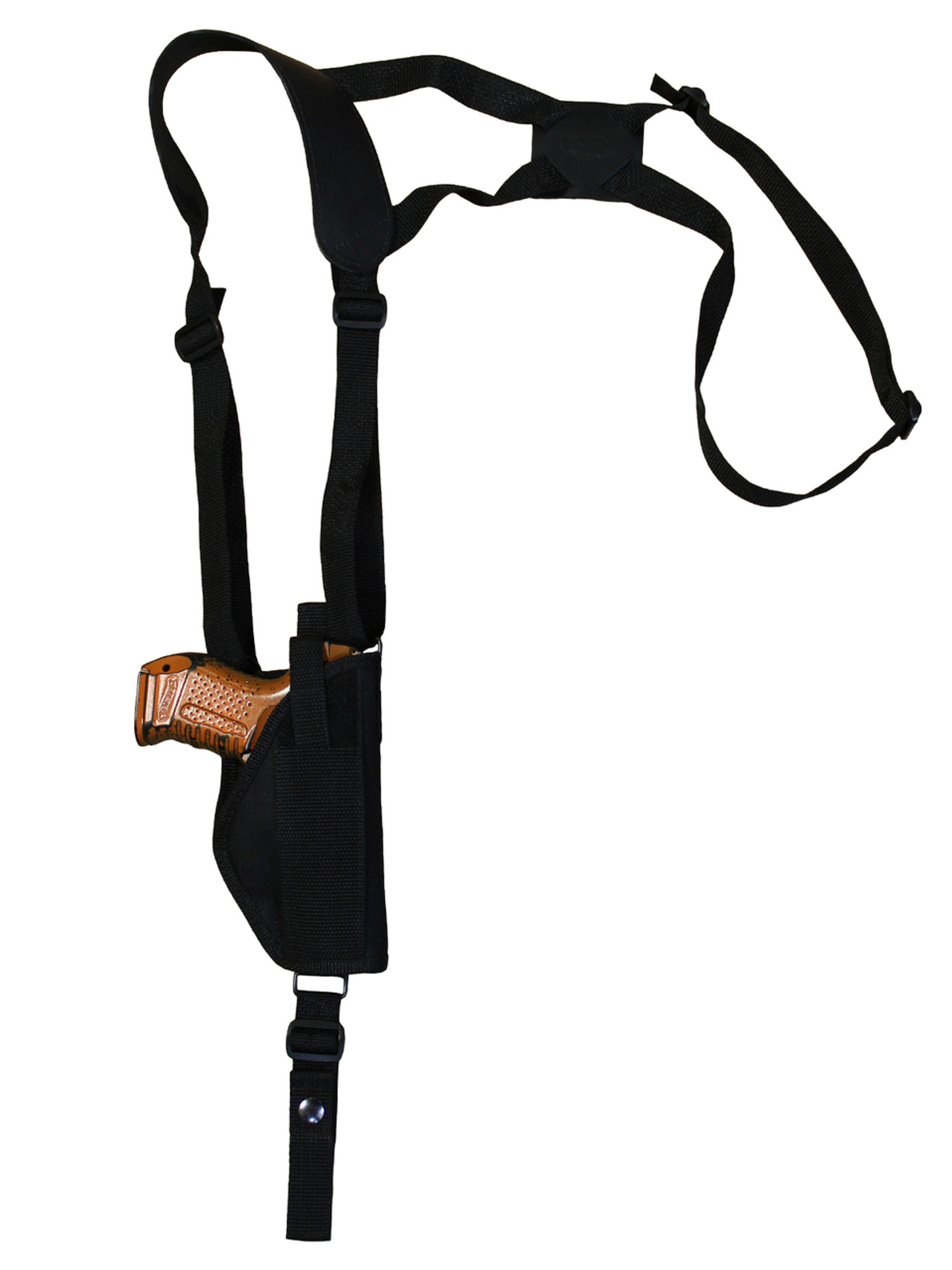 Vertical Shoulder Holster for Compact 9mm 40 45 Pistols - Barsony