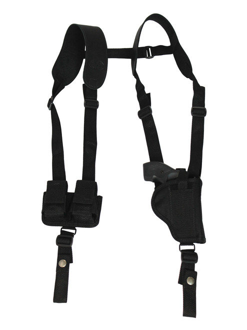 Vertical Shoulder Holster w/ Speed-loader Pouch for 2" Snub Nose .38 .357 Revolvers