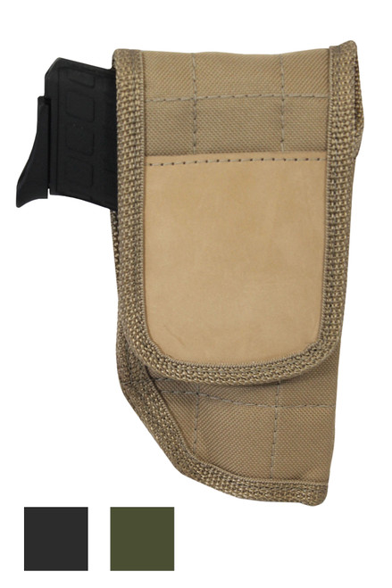 Flap Holster for 380 Ultra Compact 9mm .40 .45 Pistols - available in black, desert sand and woodland green