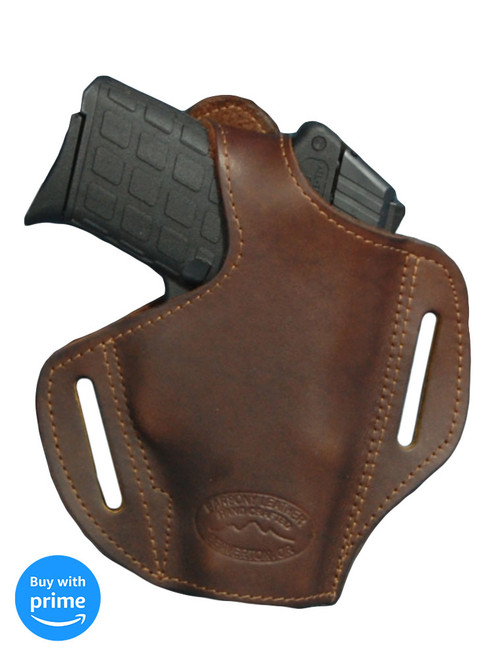 Brown Leather Pancake Holster for KEL-TEC P11 PF9 P40 right