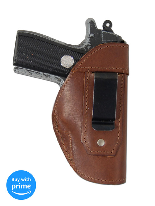 Brown Leather IWB Holster for Colt 380 Mustang Pony right