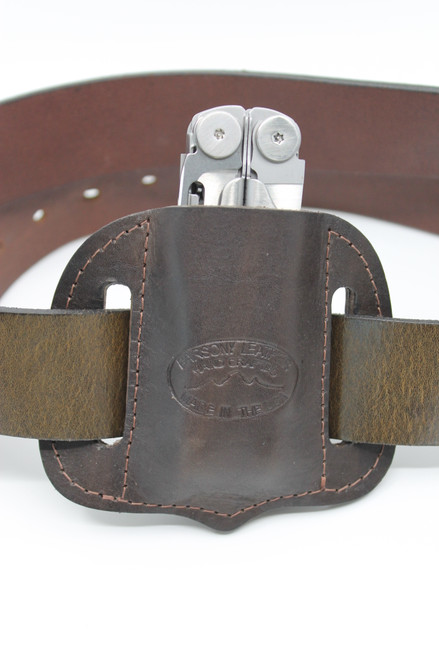 Brown Leather Multi-Tool Pancake Sheath