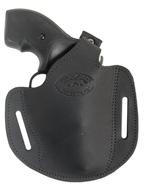 Leather pancake holster for 2-3" revolvers