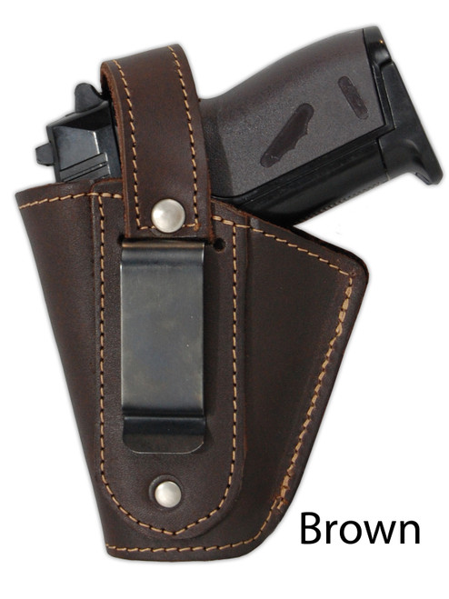 brown leather OWB holster