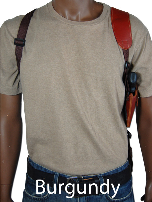 burgundy  leather shoulder holster