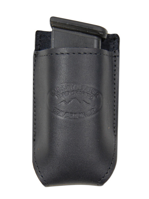 Black Leather Single Magazine Pouch