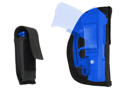 Inside the Waistband Holster + Magazine Pouch for .380 Ultra Compact 9mm .40 .45 Pistols with LASER 