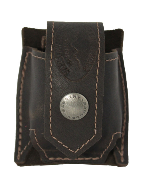 Revolver Black Leather Single Belt Clip Speed Loader Pouch for .22
