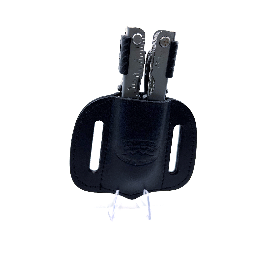 Black Leather MultiTool Pancake Sheath Barsony Holsters
