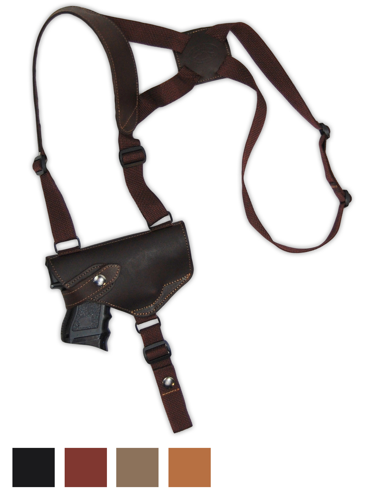NEW Barsony Vertical Shoulder Holster w/ Dbl Mag Pouch Walther Compact 9mm 40 45 