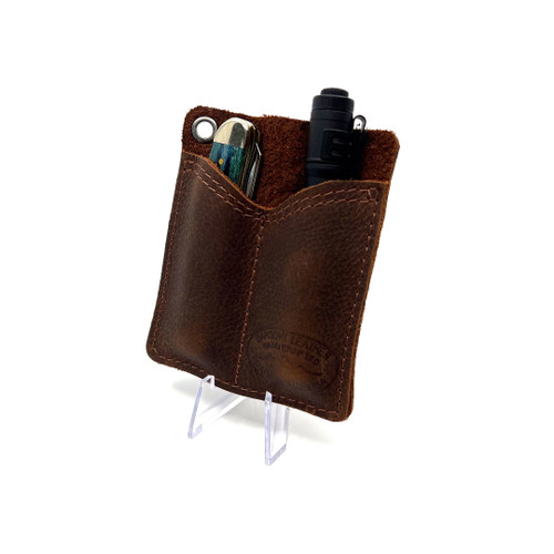 Light Brown Leather Pocket Organizer Barsony Holsters