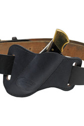 Black Leather Horizontal Canted Knife Sheath