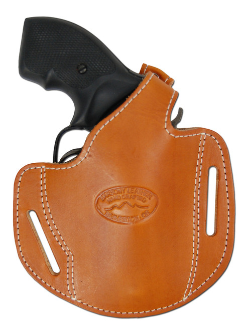 Tan Leather Pancake Holster for .22 .38 .357 2