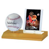 Ultra Pro Light Wood Ball & Card Display Baseball Holder