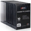 BCW Classic Black Cassette Cases For Audio Cassette Tapes (10 Pack)