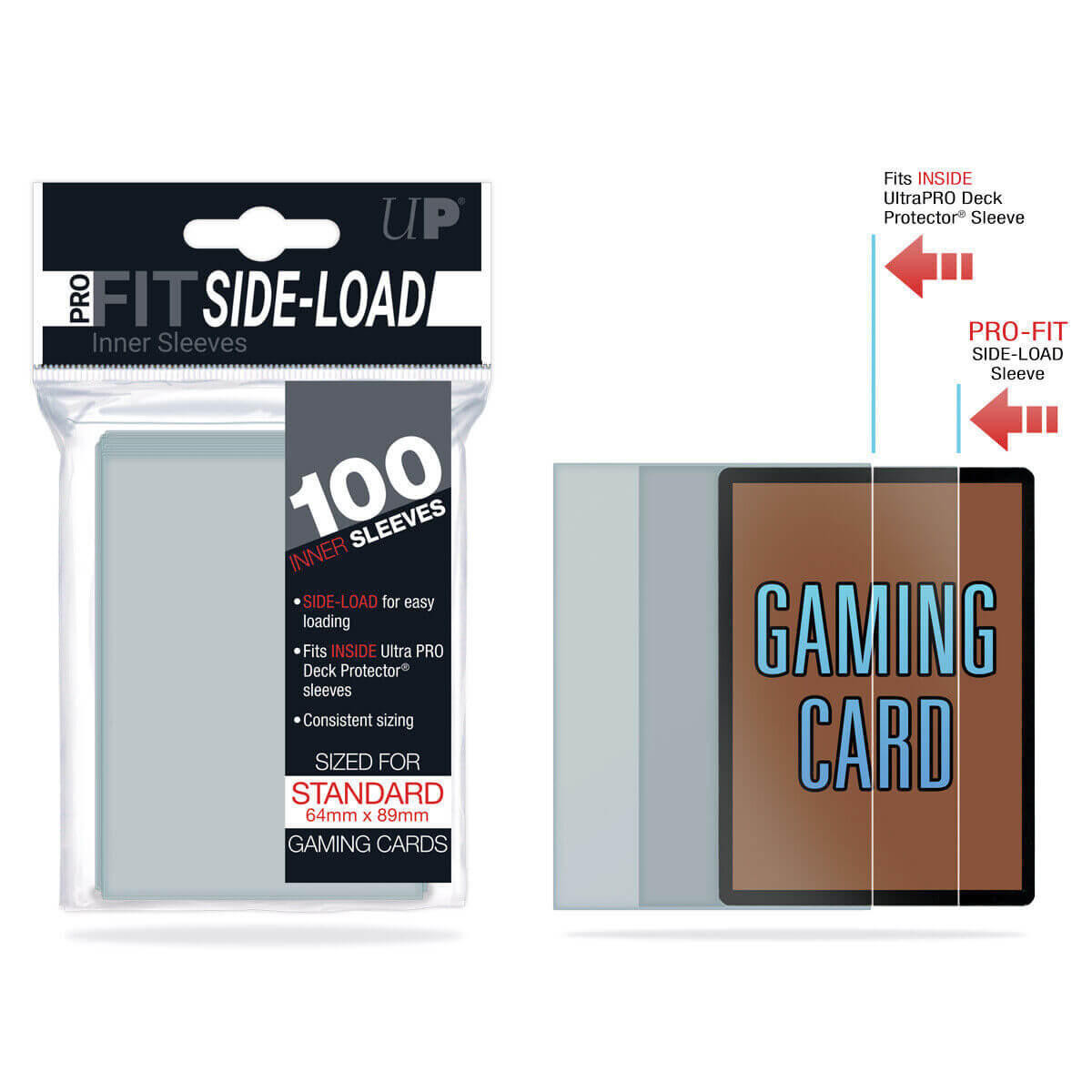Ultra Pro PRO FIT Side Loading Inner Card Sleeves Standard Size (100 Count Pack)