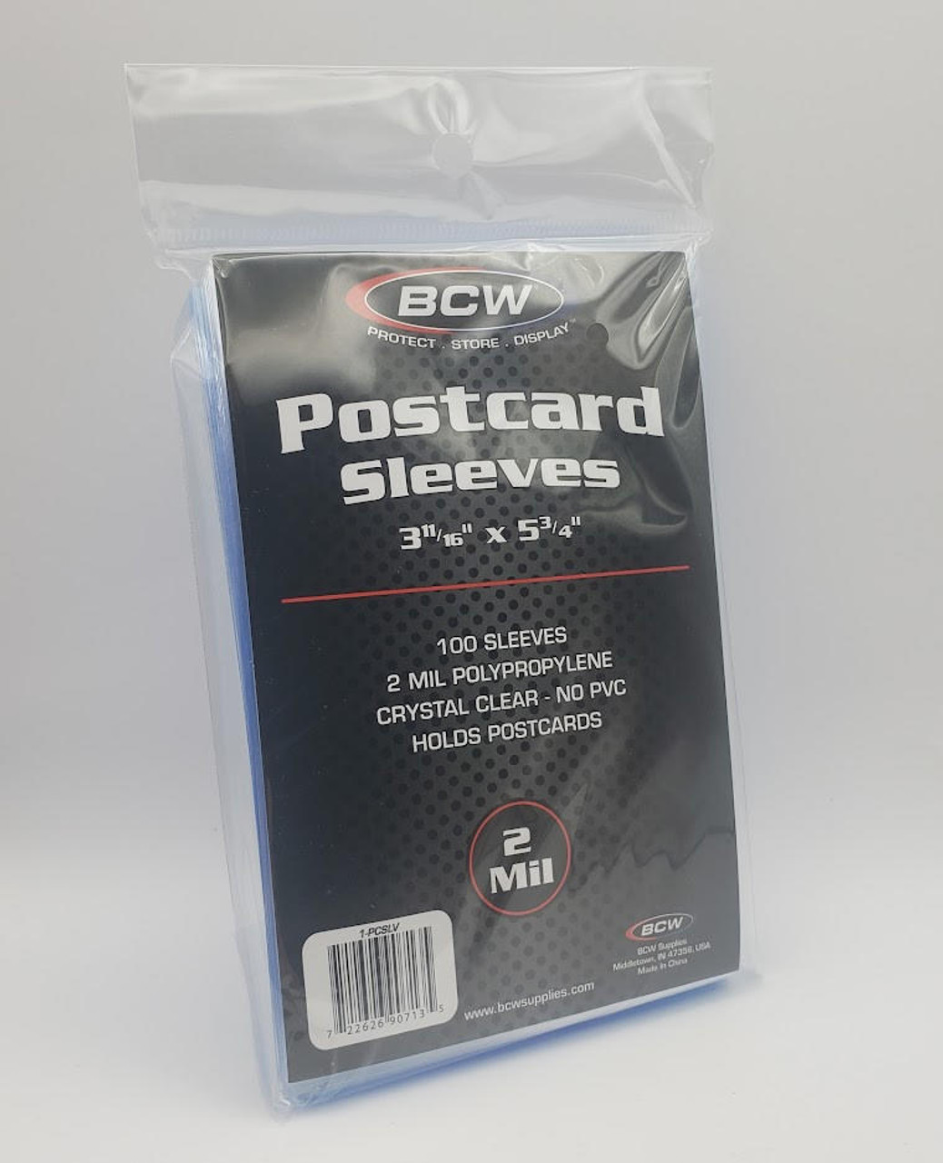 BCW Postcard Soft Sleeves (100 Count Pack)