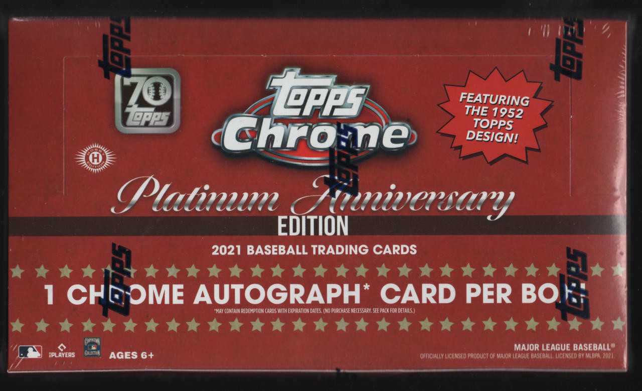 2021 Topps Chrome Baseball Platinum Anniversary Edition Hobby Box