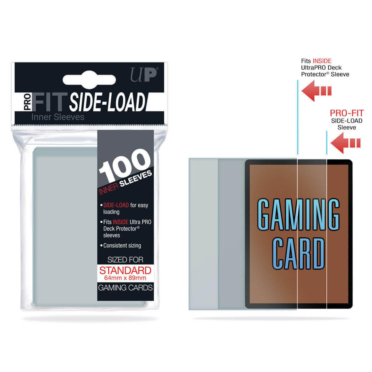 Ultra Pro PRO FIT Side Loading Inner Card Sleeves Standard Size