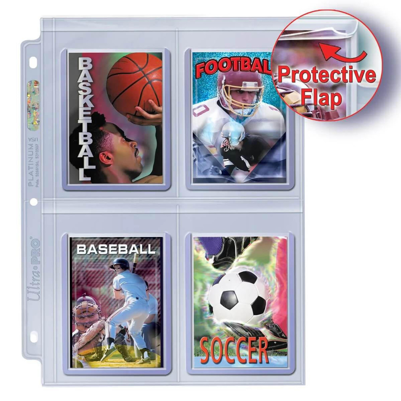 Ultra Pro 4-Pocket Toploader Size Secure Page Platinum Series Album Page