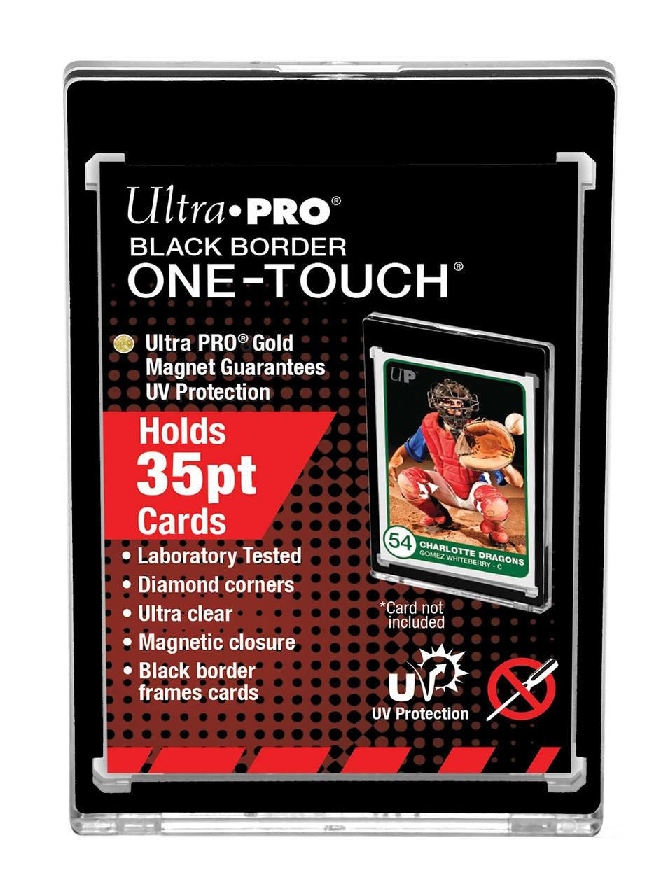 Ultra Pro 35pt Black Border One-Touch Magnetic Trading Card Holder