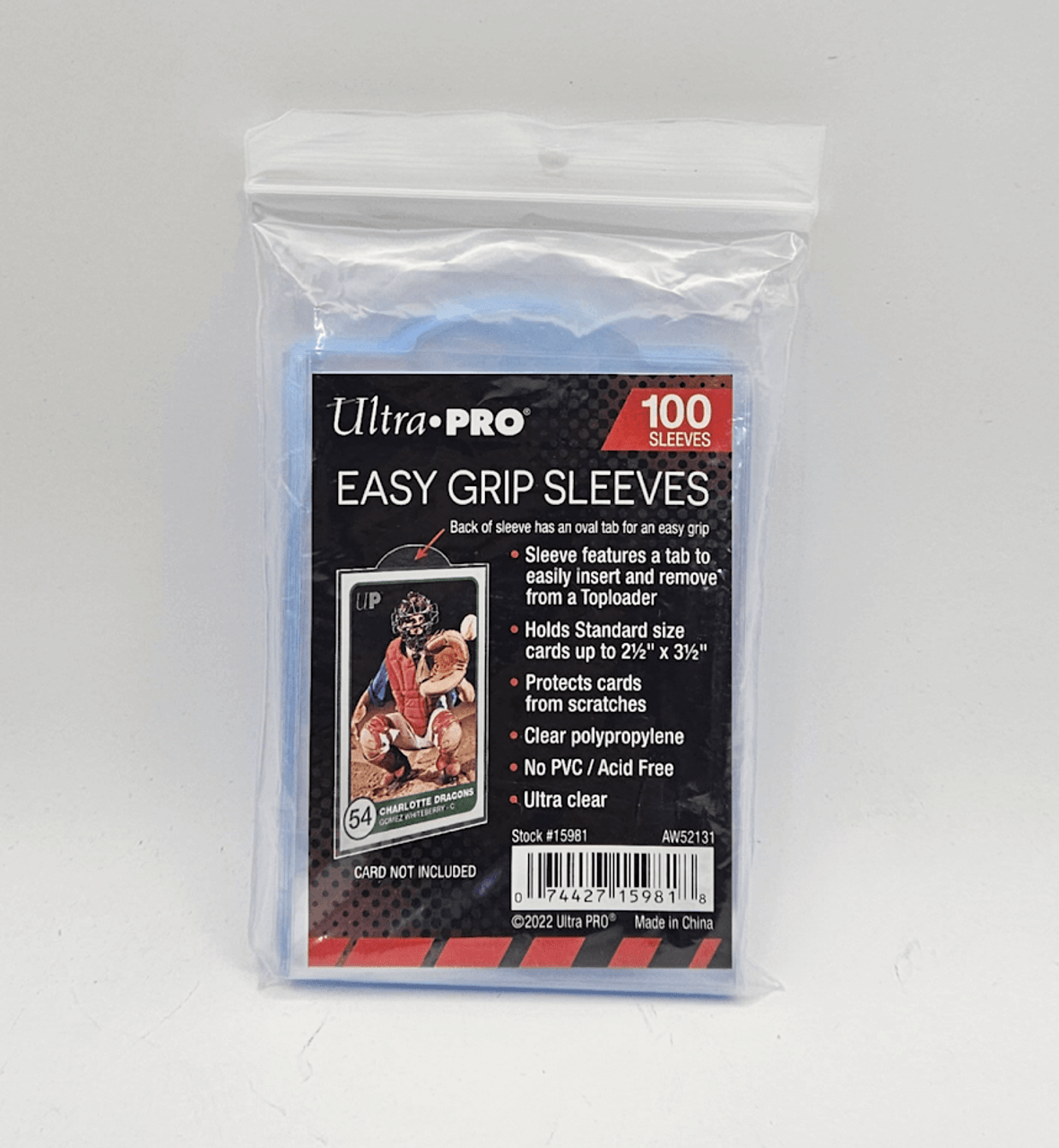 Ultra Pro Easy Grip Trading Card Sleeves (100 Count Pack) Tabbed Design