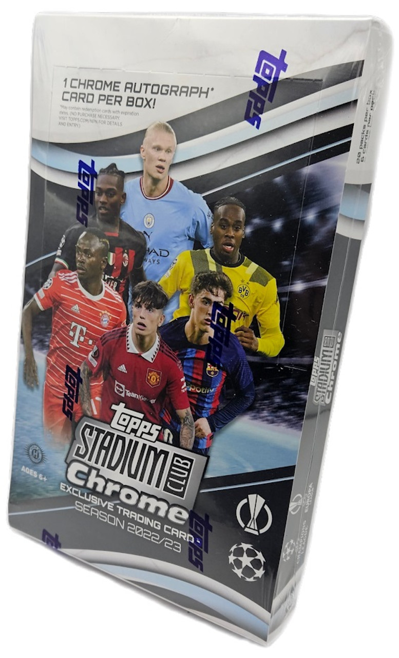 2022-23 Topps Stadium Club Chrome UEFA Club Competitions Soccer Hobby Box