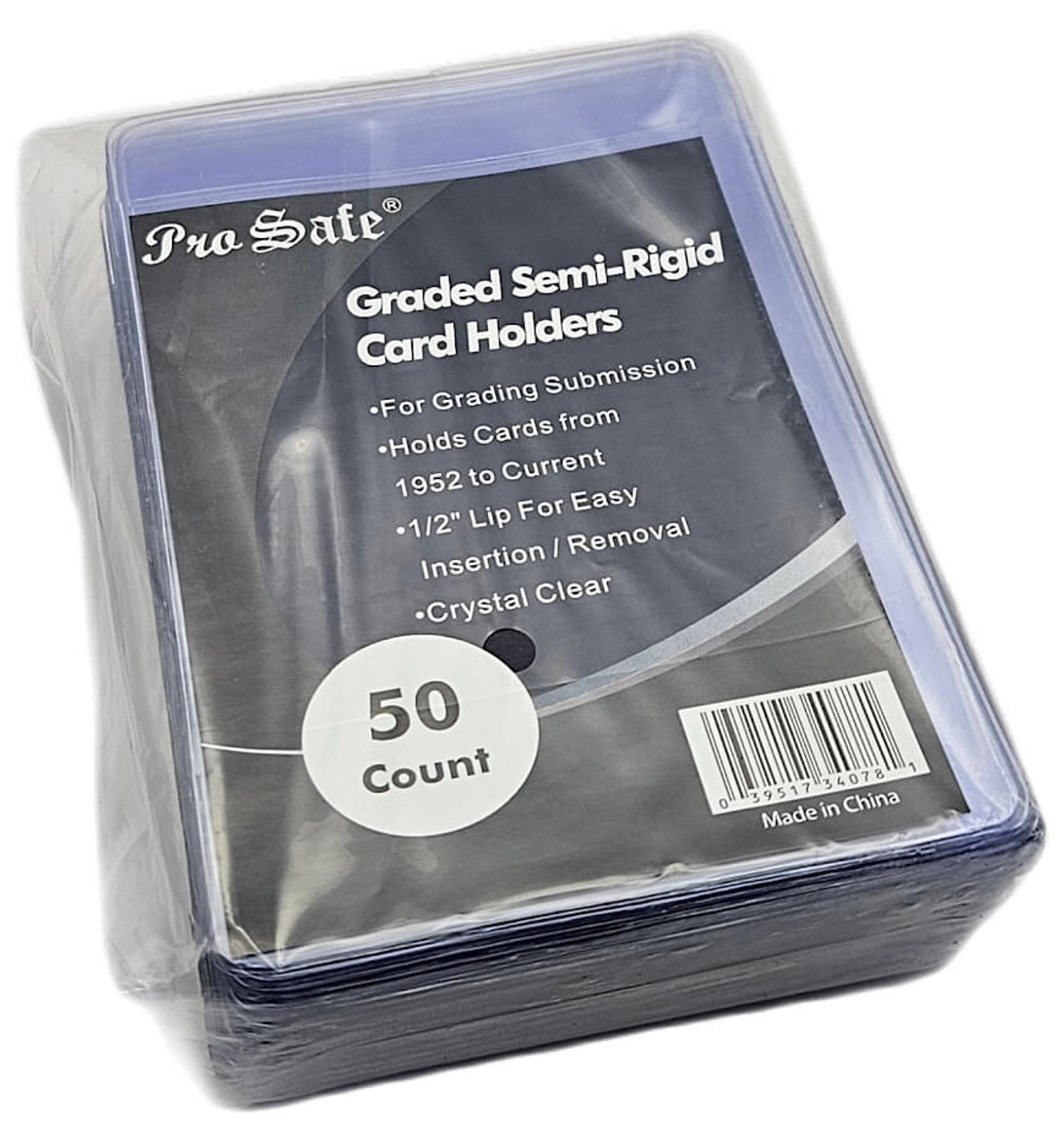 500 CheckOutStore Clear Semi Rigid Card Holders for PSA/BGS Grading (3 5/16 x 4 7/8 in)