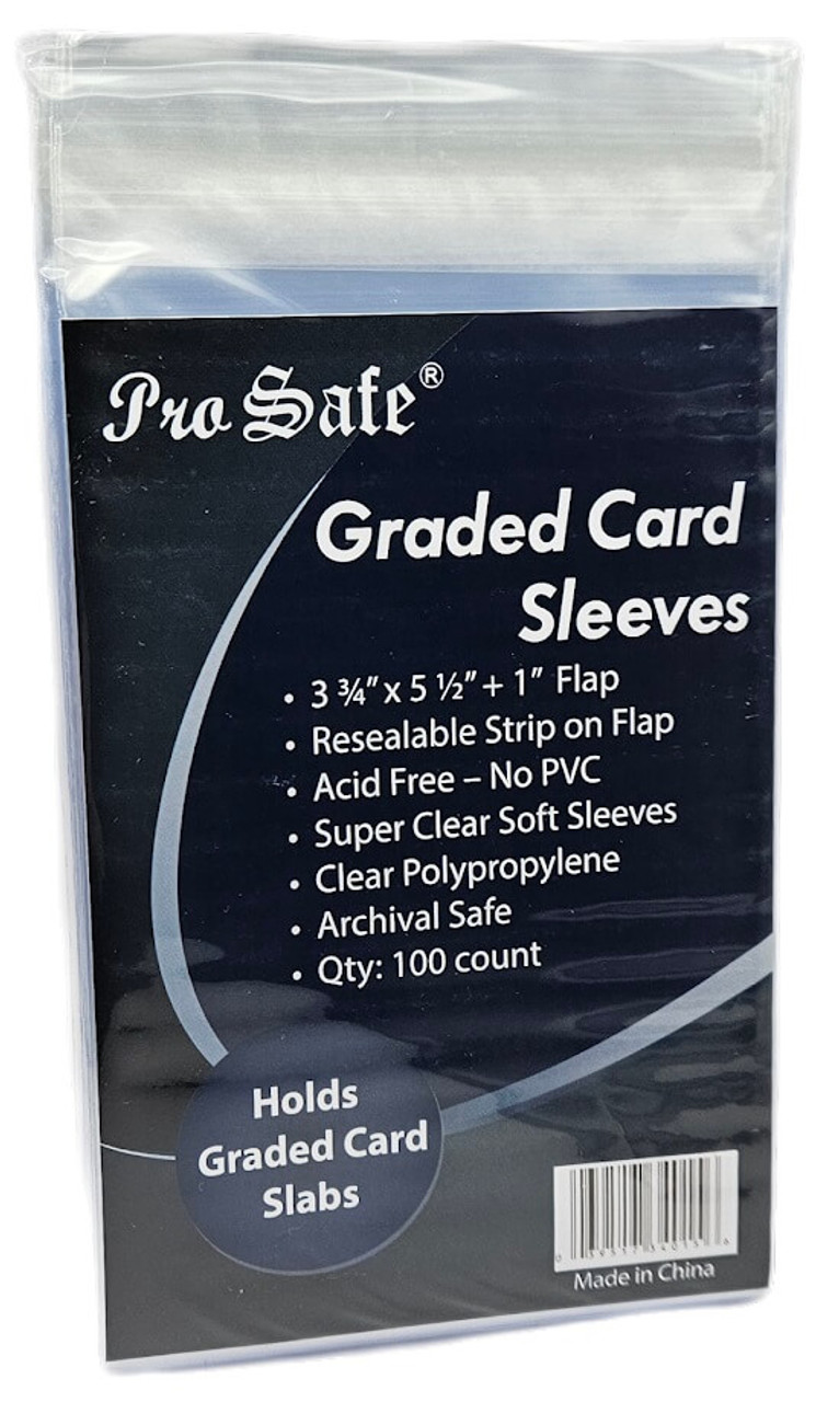 Perfect Fit Resealable Graded card Bags/Sleeves 100 pack -OTG