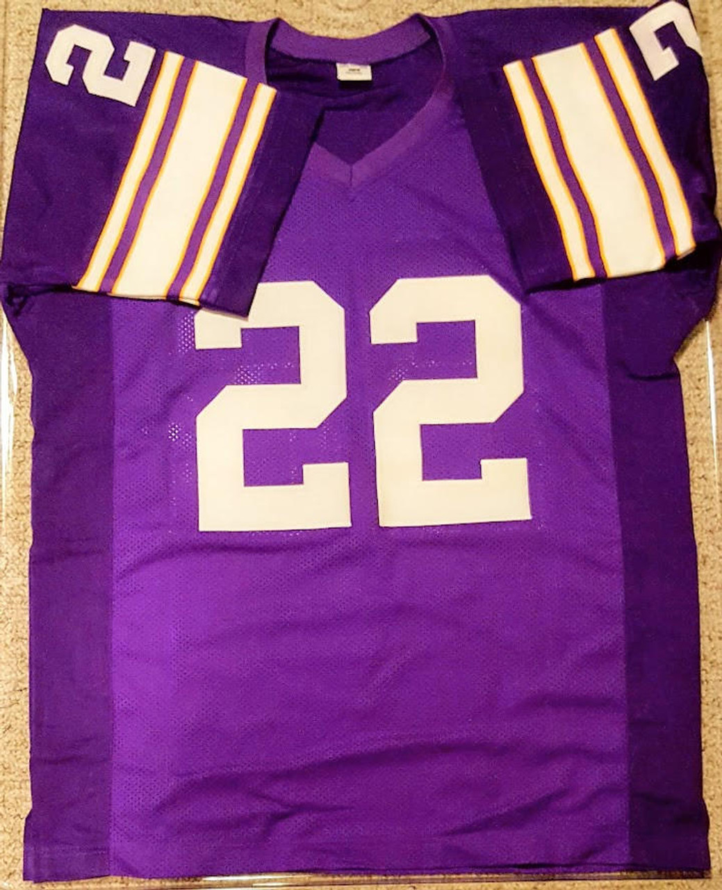 Paul Krause Minnesota Vikings Signed Autographed Jersey Leaf