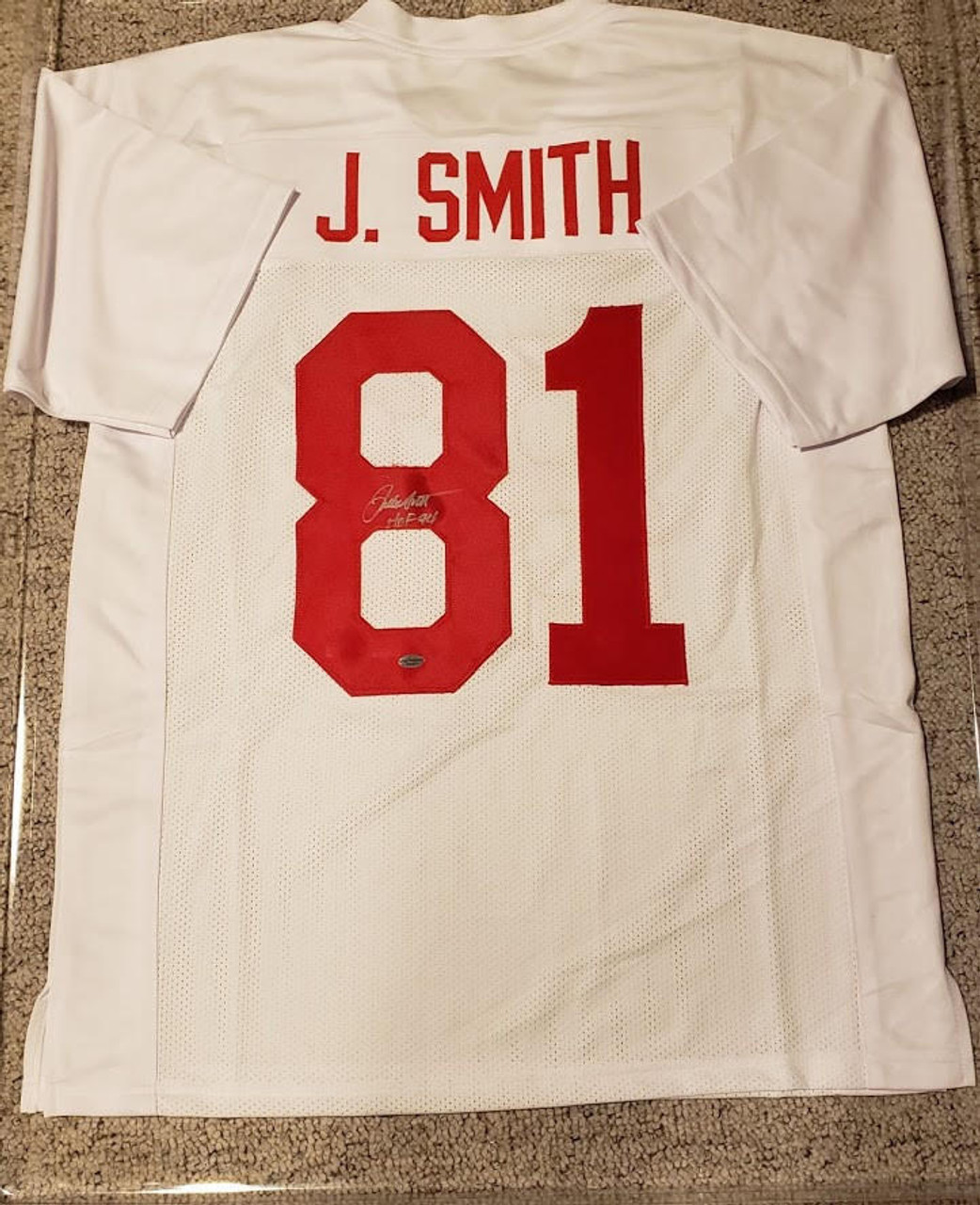 Jackie Smith St. Louis Cardinals Signed Autographed Jersey Leaf