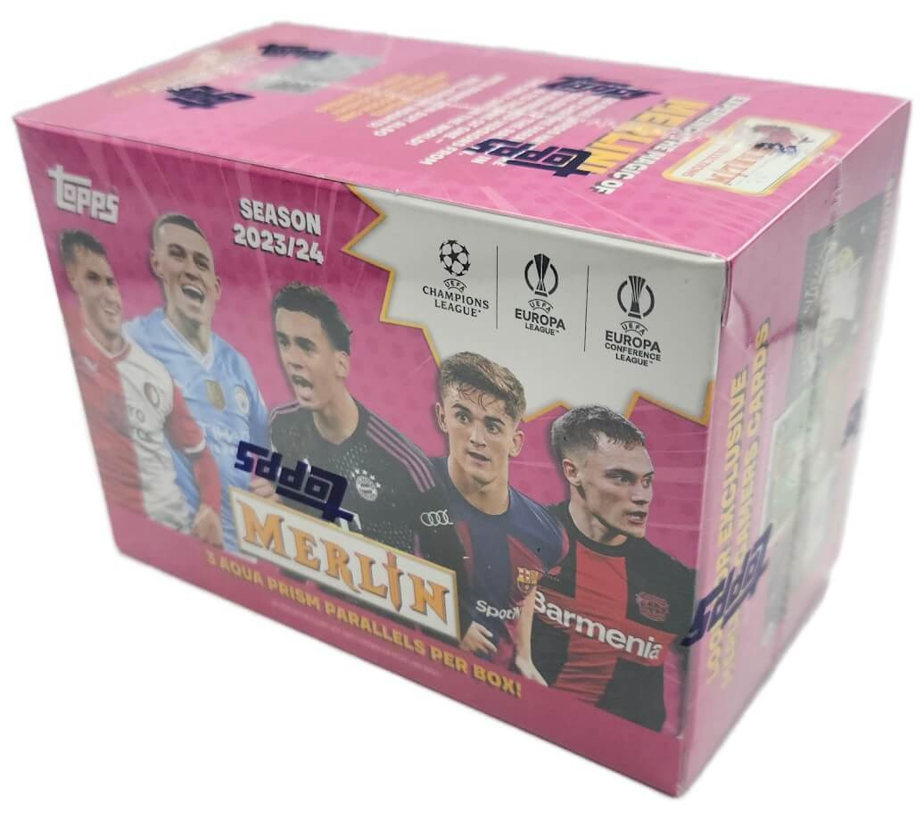 2023-24 Topps UEFA Club Competitions Merlin Chrome Soccer 7 Pack